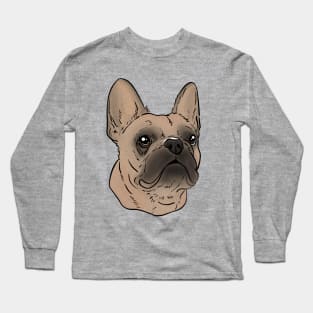 A Cute Fawn Frenchie Bulldog Terrier Long Sleeve T-Shirt